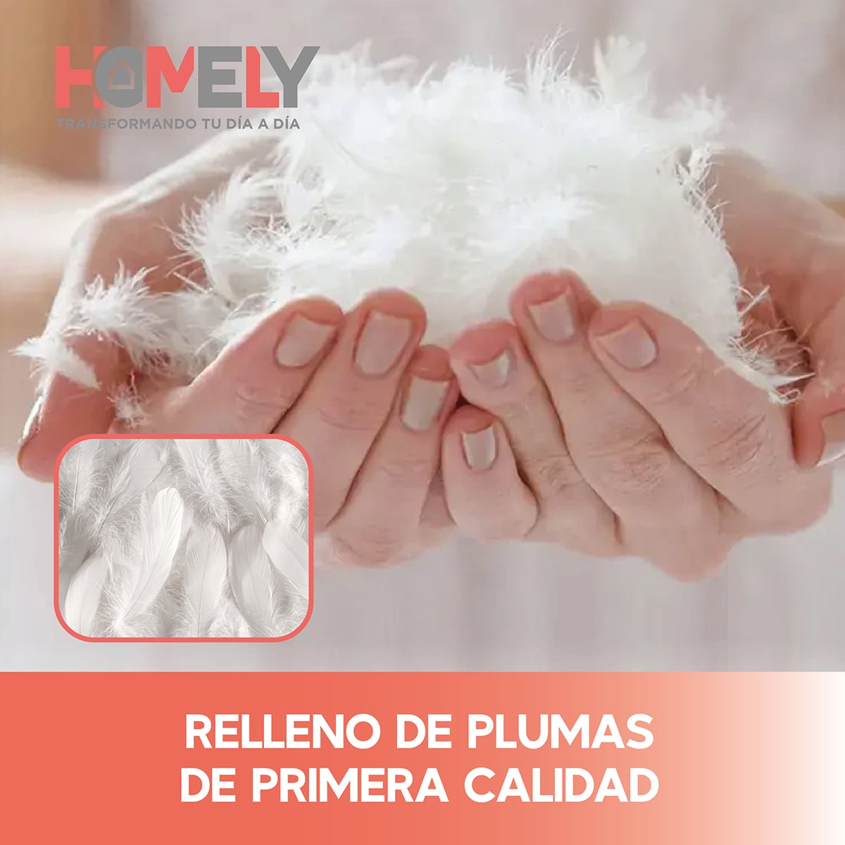 CUBRECAMA HOMELY KING BLANCO COBERTOR PLUMA PECHO GANSO LUXURY - 4