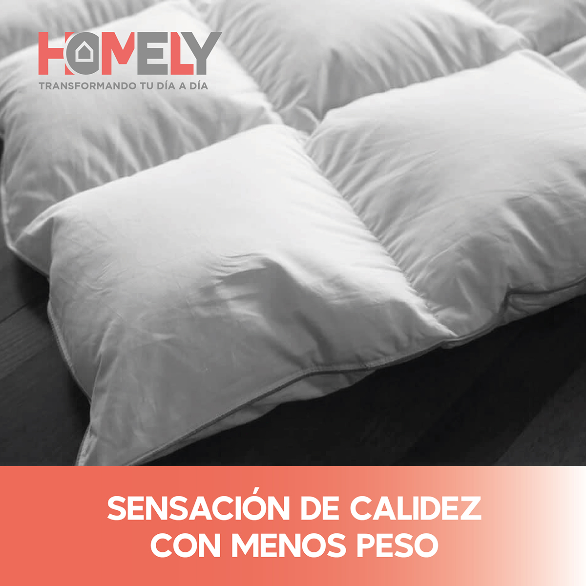 CUBRECAMA HOMELY KING BLANCO COBERTOR PLUMA PECHO GANSO LUXURY - 7