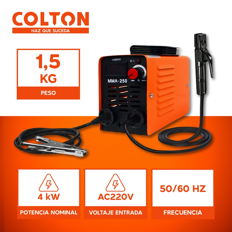 SOLDADORA INVERTER COLTON 4KW 220V + ACCESORIOS - 3