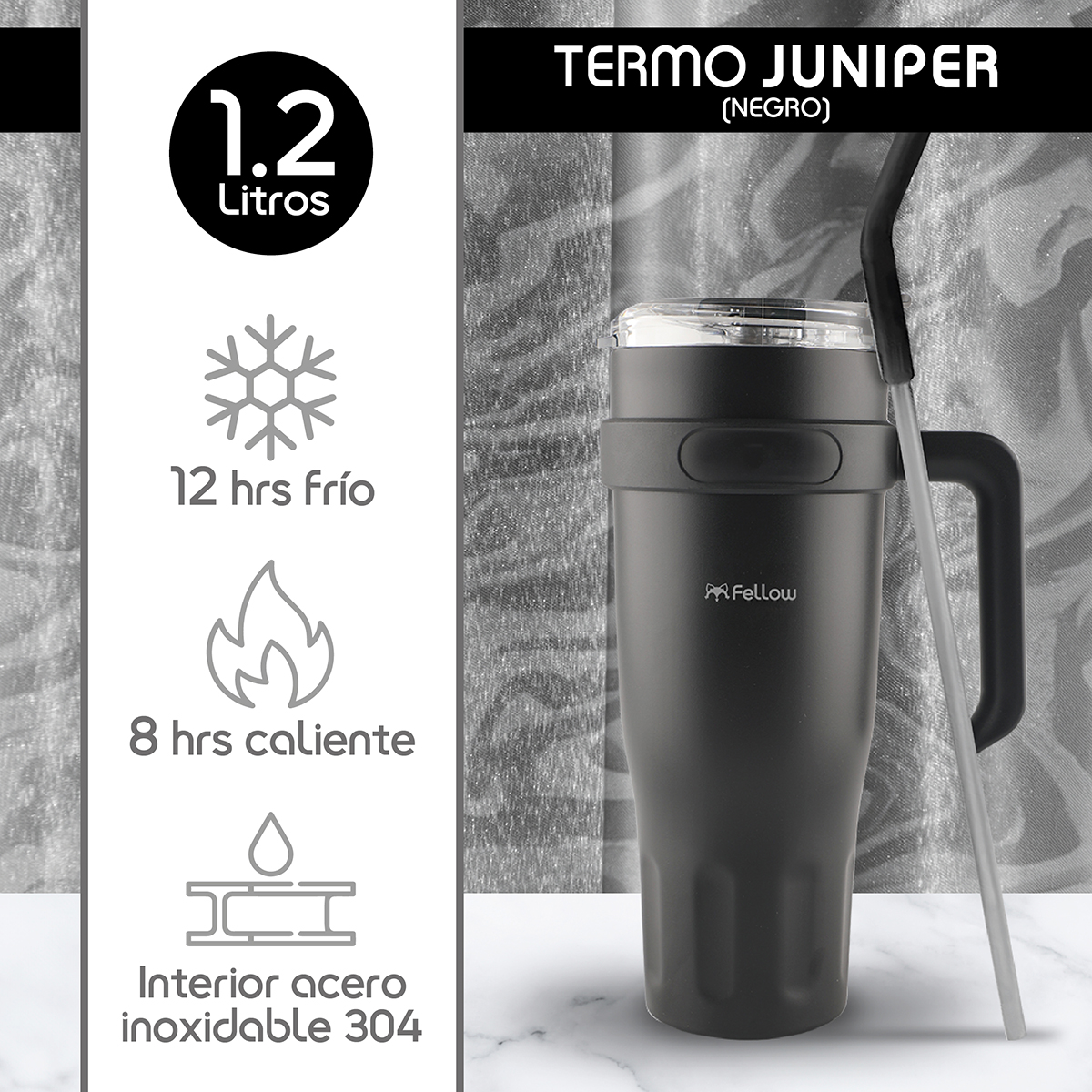 TERMO VASO MUG TE RMICO 1.2L JUNIPER BY FELLOW ACERO INOX 304 - 2