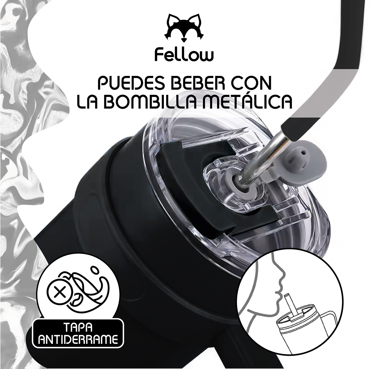 TERMO VASO MUG TE RMICO 1.2L JUNIPER BY FELLOW ACERO INOX 304 - 3