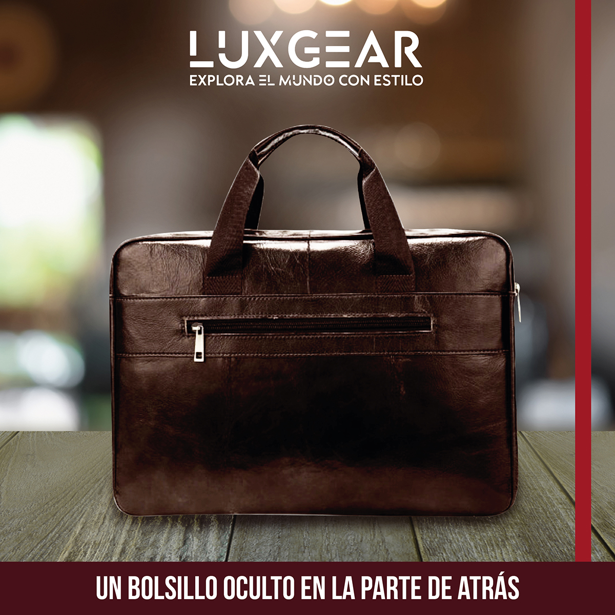 MALETIN CUERO LUXGEAR OFICINA NOTEBOOK TABLET 15.6 PULGADAS - 9