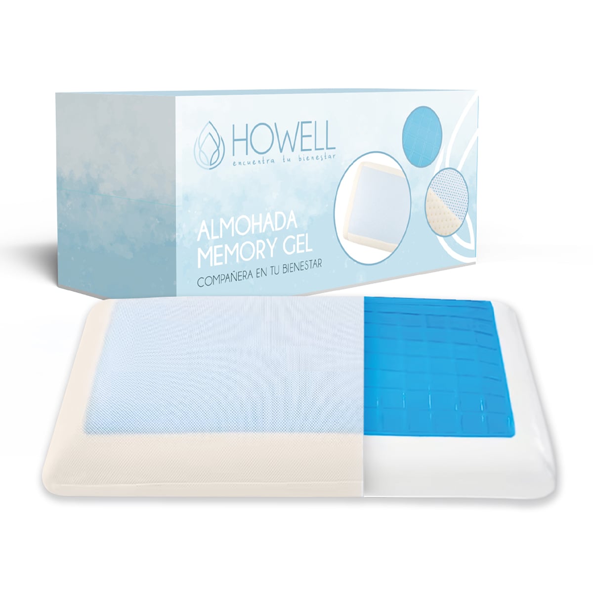 ALMOHADA GEL ORTOPE DICA VISCOELASTICA HOWELL MEMORY 60X40CM - 1