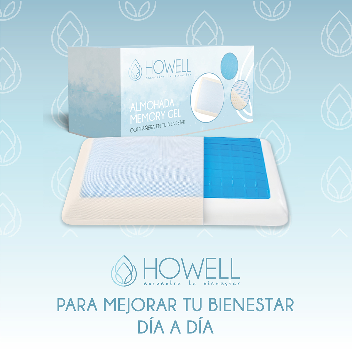 ALMOHADA GEL ORTOPE DICA VISCOELASTICA HOWELL MEMORY 60X40CM - 9