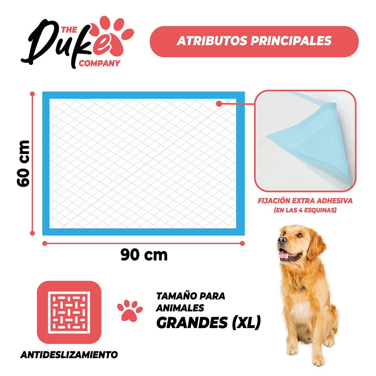 SABANILLAS PARA PERRO 90X60 DUKE 6 CAPAS AROMATICAS 40U - 2