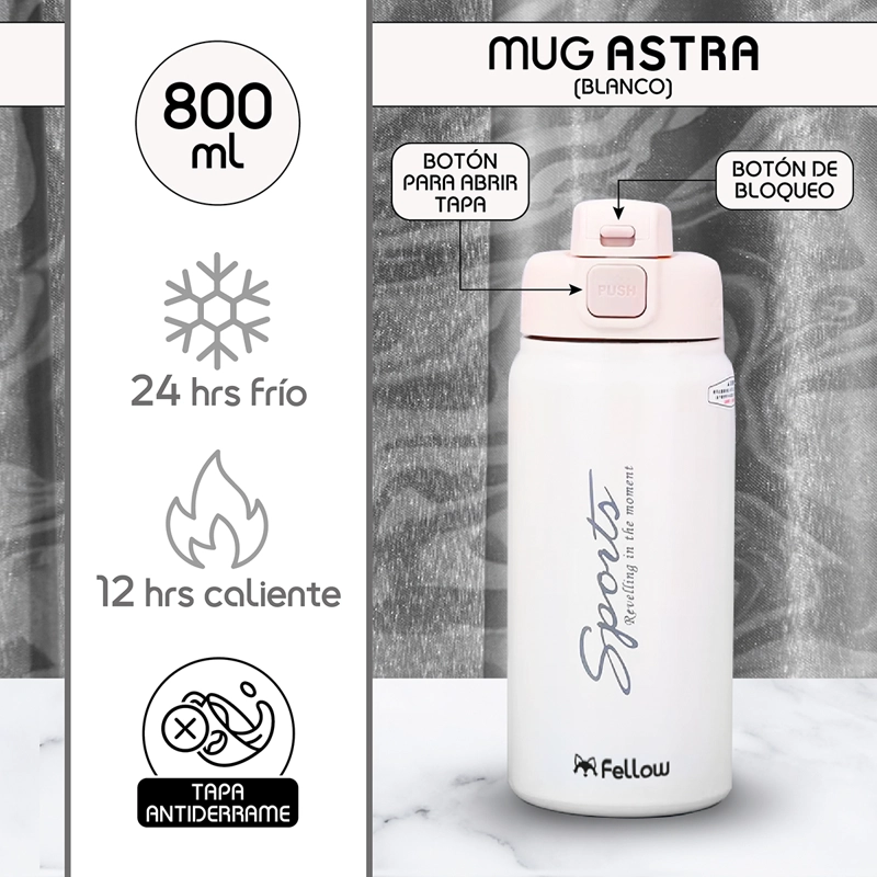TERMO BOTELLA TERMICA ASTRA BY FELLOW MUG CAFE AGUA 800ML - 2