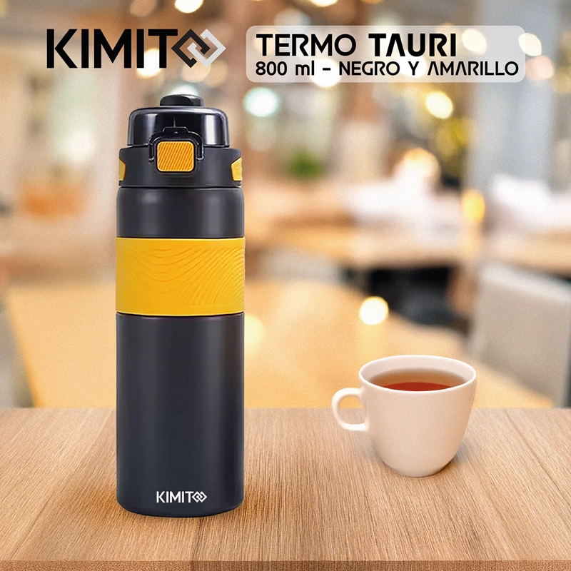TERMO BOTELLA TERMICA TAURI BY KIMITO MUG CAFE AGUA 800ML - 10