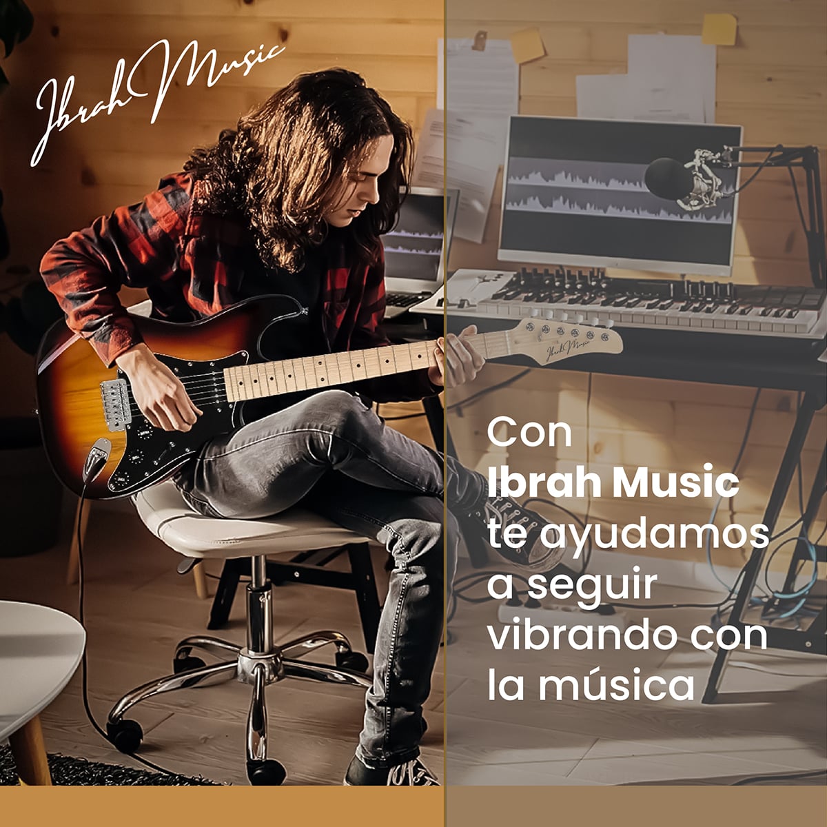 GUITARRA ELE CTRICA STRATO IBRAH + AMPLIF + ACCESORIOS NEGRA - 8