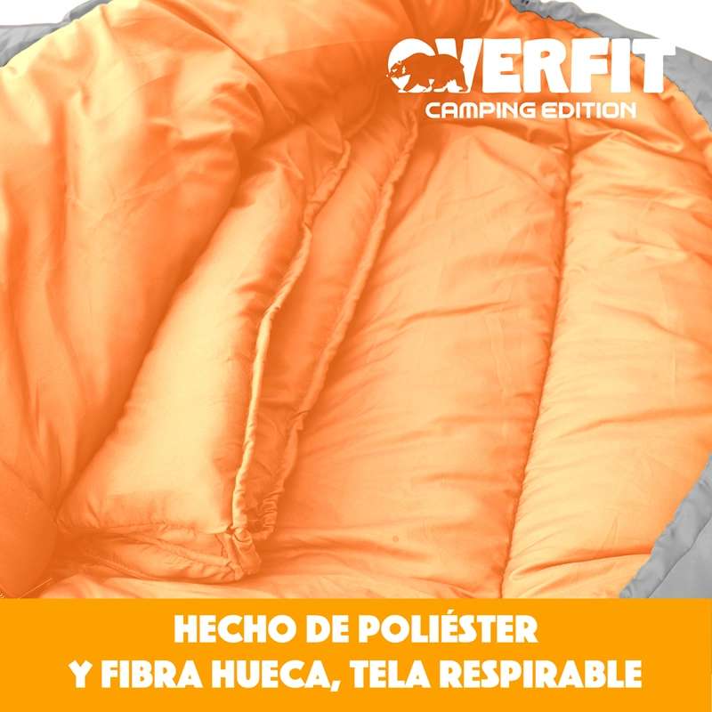 SACO DE DORMIR TERMICO 0 A 15 GRADOS RECTO OVERFIT CAMPING - 4
