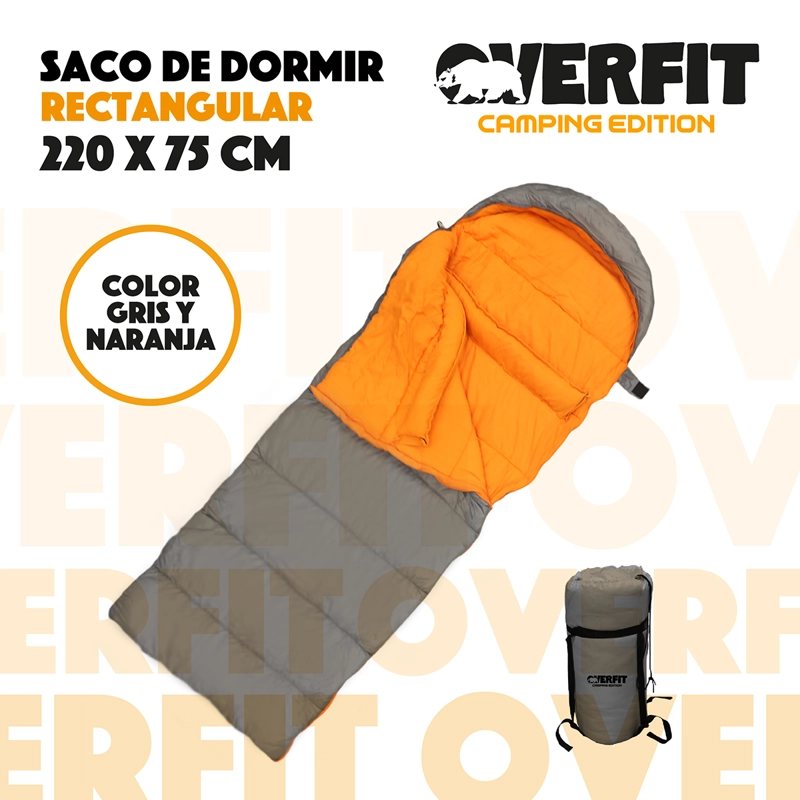 SACO DE DORMIR TERMICO 0 A 15 GRADOS RECTO OVERFIT CAMPING - 6