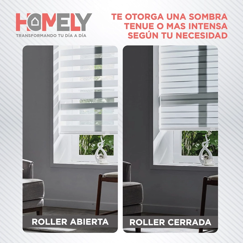 CORTINAS ROLLER DUO DIA Y NOCHE ZEBRA 120X200CM HOMELY - 5