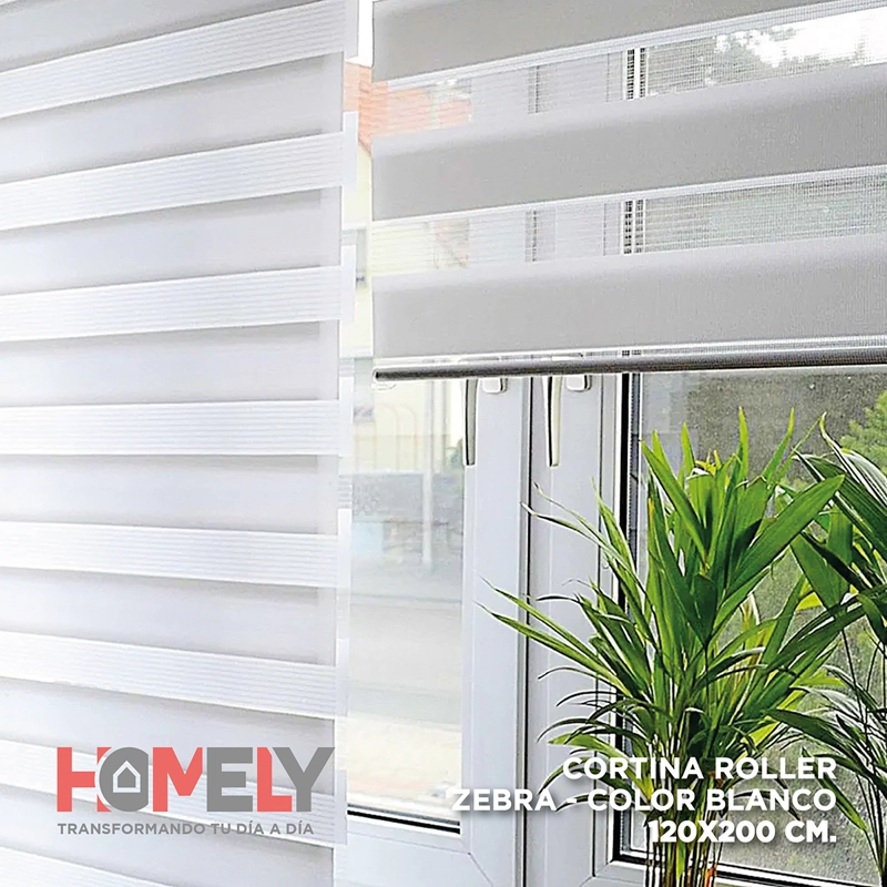 CORTINAS ROLLER DUO DIA Y NOCHE ZEBRA 120X200CM HOMELY - 8
