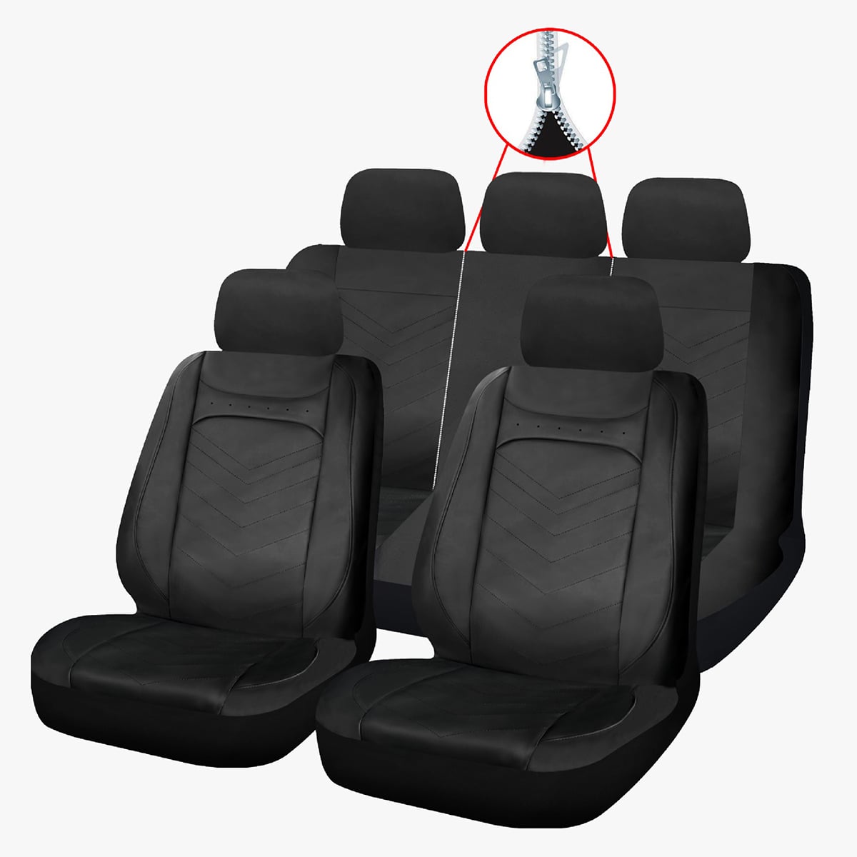 FUNDA CUBRE ASIENTO GALANTA LUXURY NEGRO 4.8MM 18D FOAM - 1