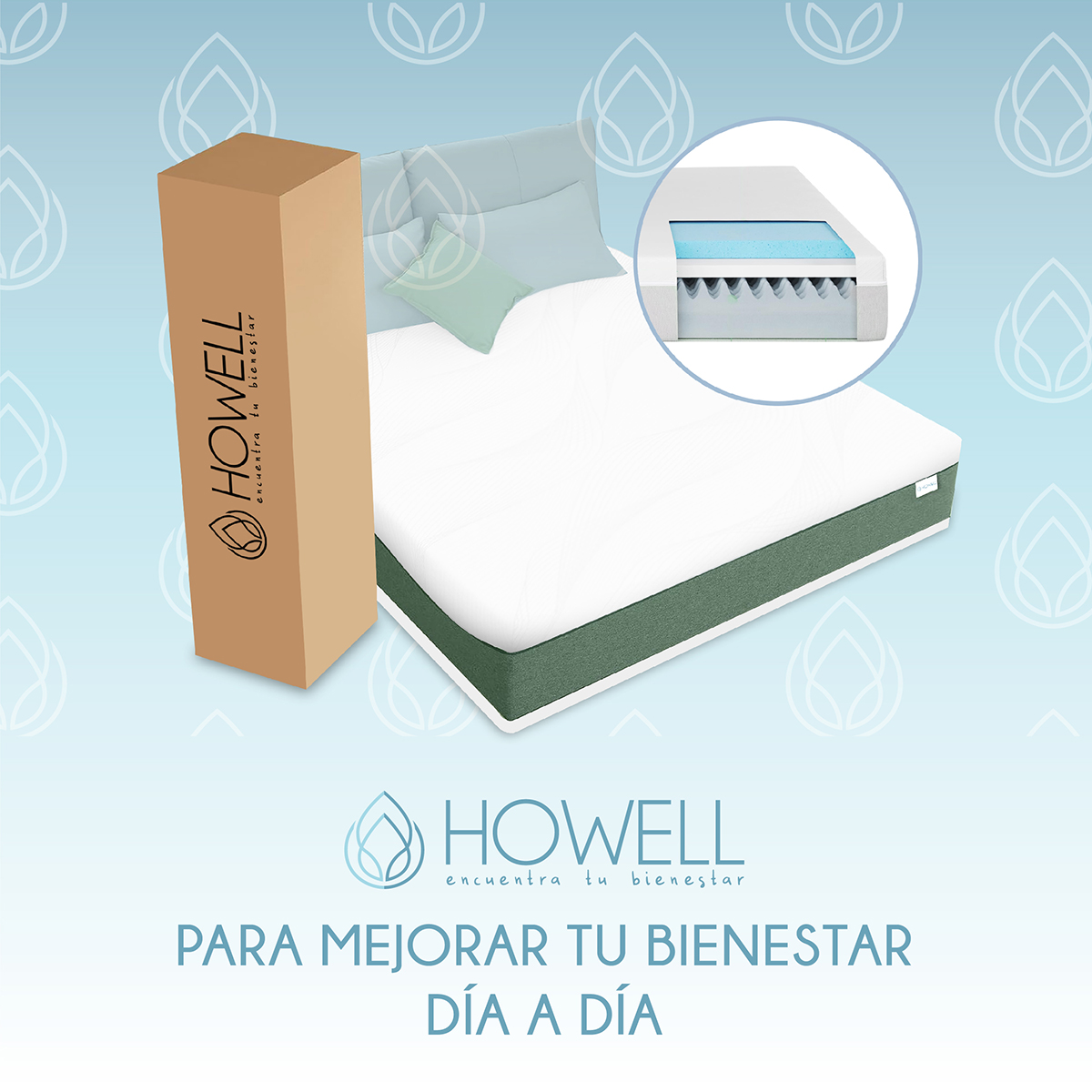 COLCHON MEMORY FOAM ESPUMA VISCOELASTICA 20CM HOWELL 2 PLAZA - 9