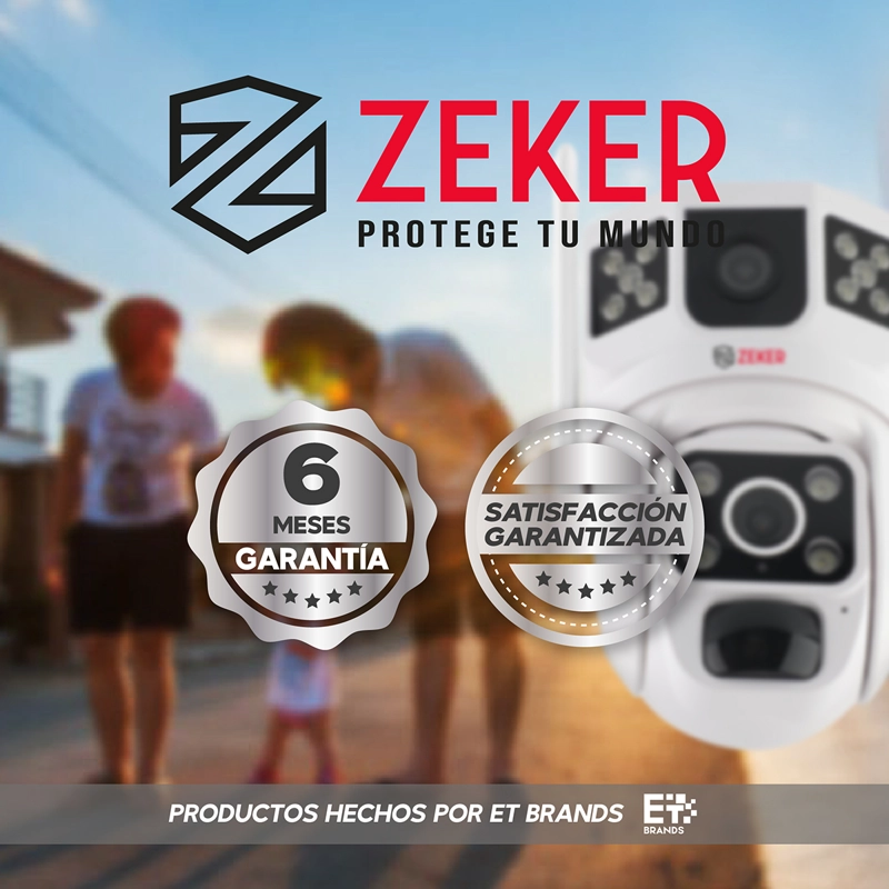 CÁMARA SEGURIDAD SOLAR ZEKER VIGILANCIA DOBLE 3MP PACK X3 - 9