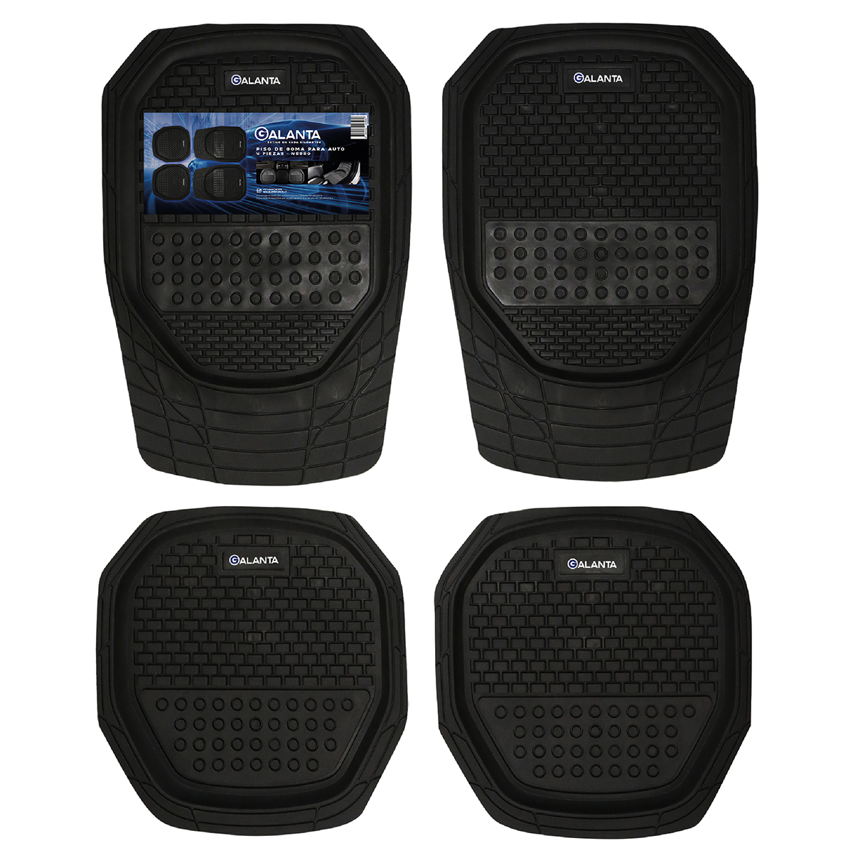 ALFOMBRA 4 PISO DE GOMA AUTO SUV GALANTA UNIVERSAL AJUSTABLE - 1
