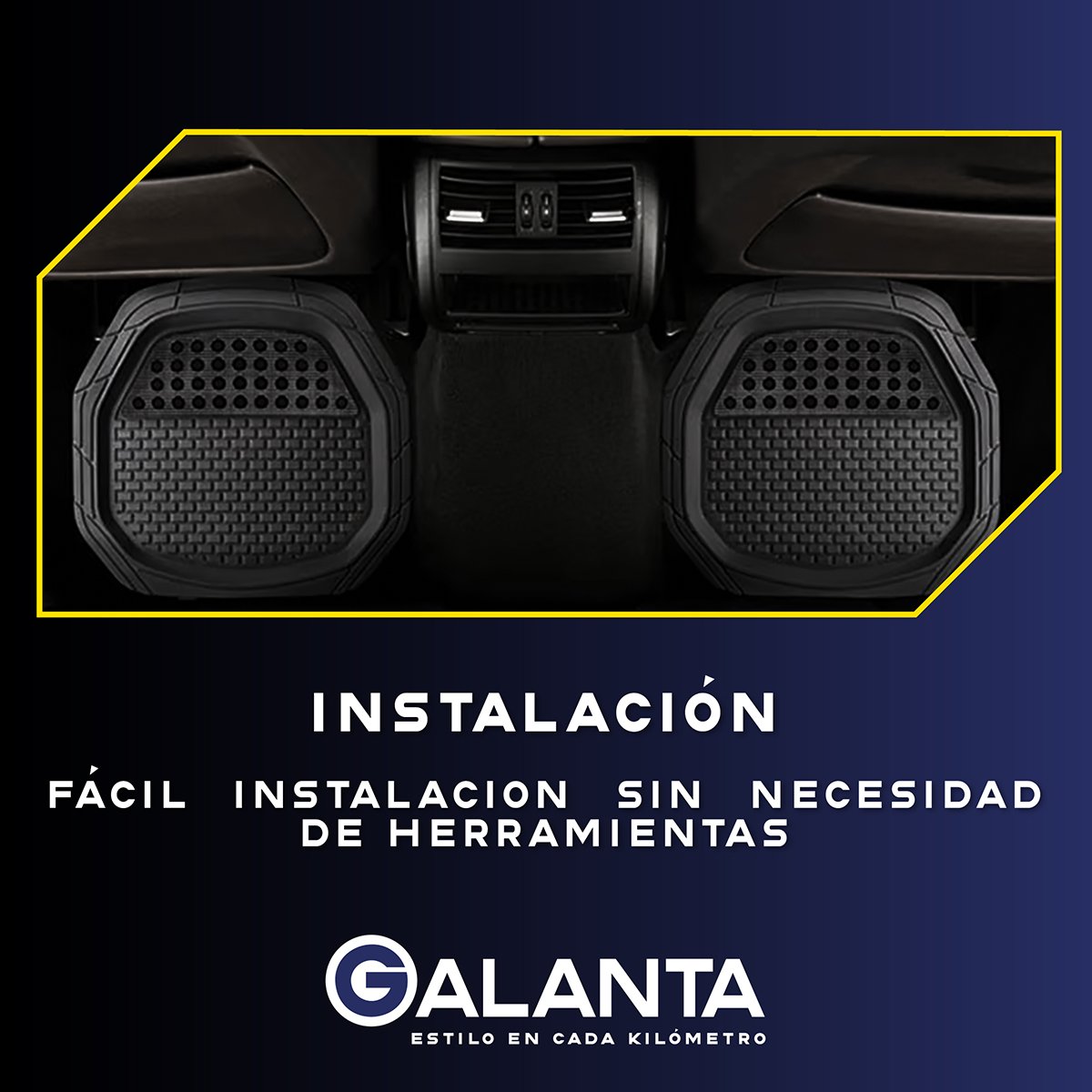 ALFOMBRA 4 PISO DE GOMA AUTO SUV GALANTA UNIVERSAL AJUSTABLE - 4