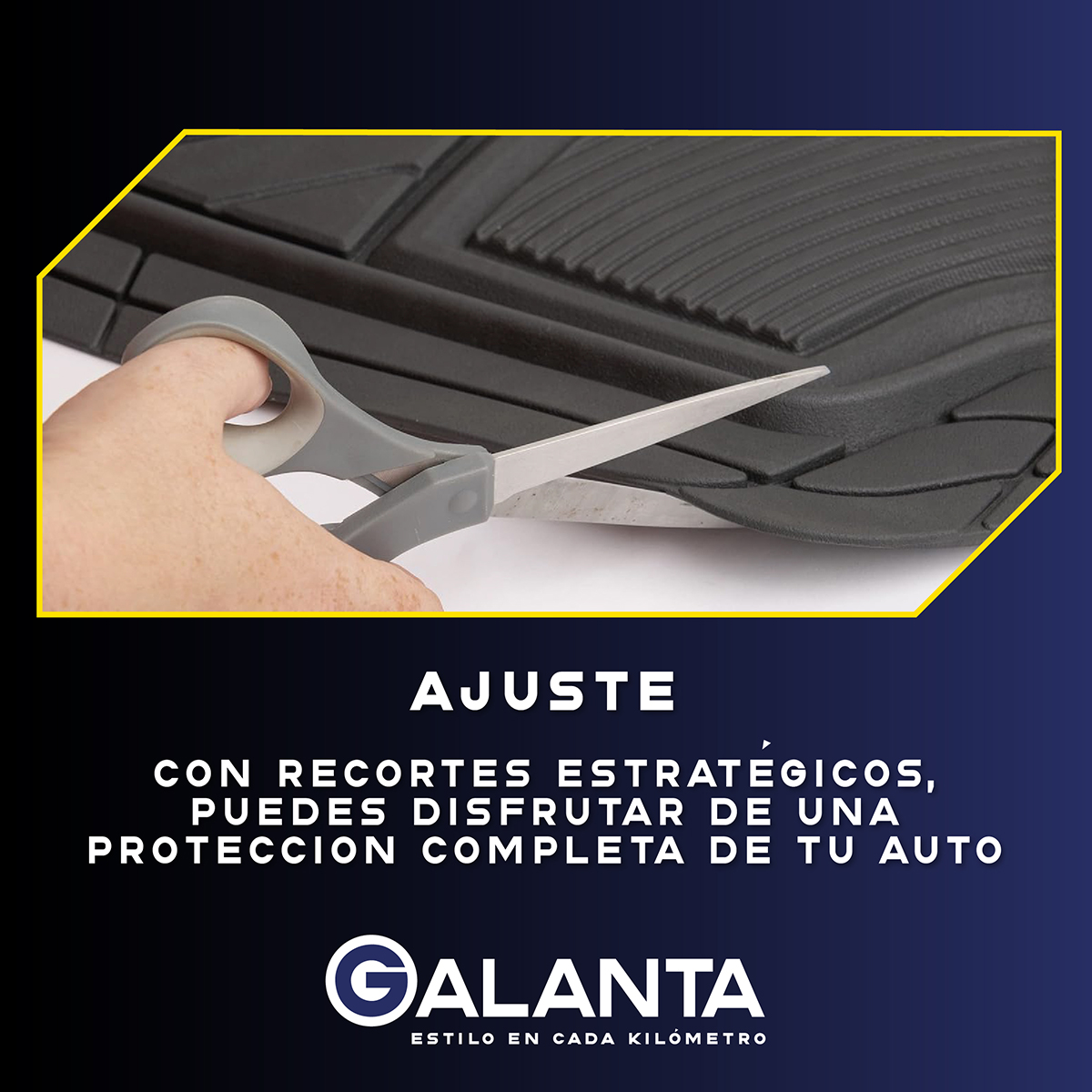 ALFOMBRA 4 PISO DE GOMA AUTO SUV GALANTA UNIVERSAL AJUSTABLE - 6