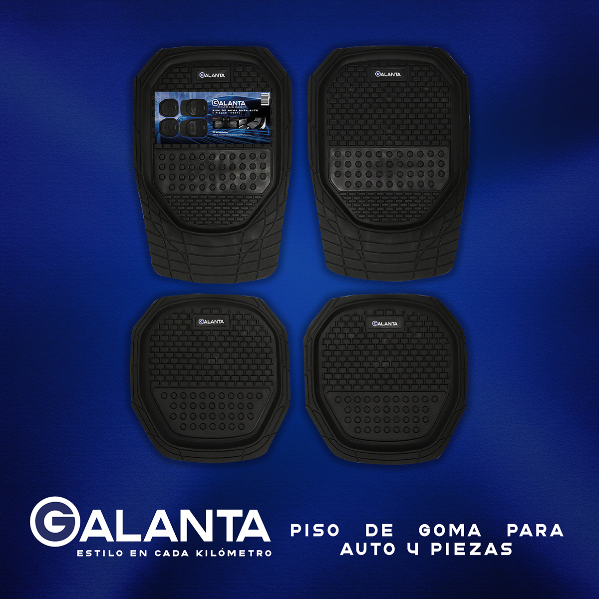 ALFOMBRA 4 PISO DE GOMA AUTO SUV GALANTA UNIVERSAL AJUSTABLE - 9