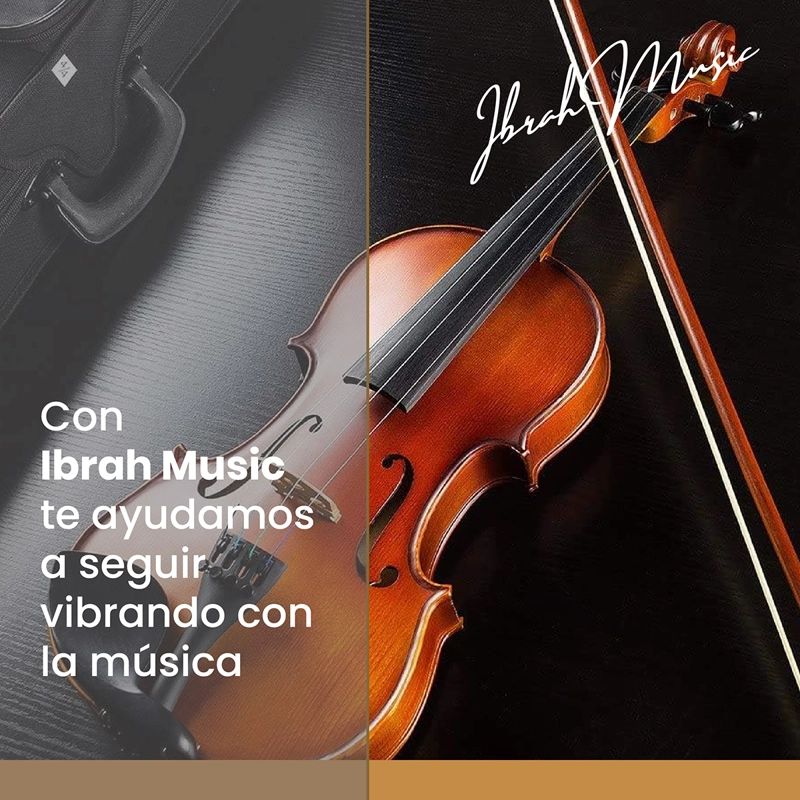 VIOLIN 4/4 ACUSTICO IBRAH MUSIC ESTUCHE Y ARCO + ACCESORIOS - 8
