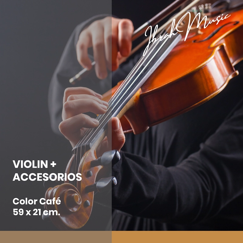 VIOLIN 4/4 ACUSTICO IBRAH MUSIC ESTUCHE Y ARCO + ACCESORIOS - 9
