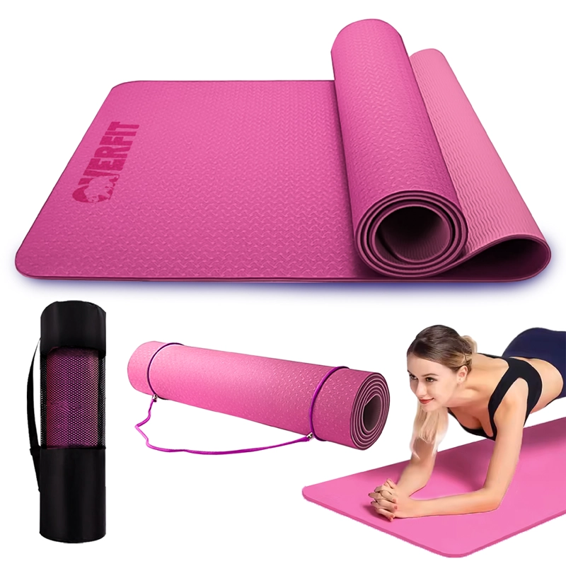 MAT YOGA TPE 6MM OVERFIT ALFOMBRA EJERCICIO PILATES BICOLOR - 1