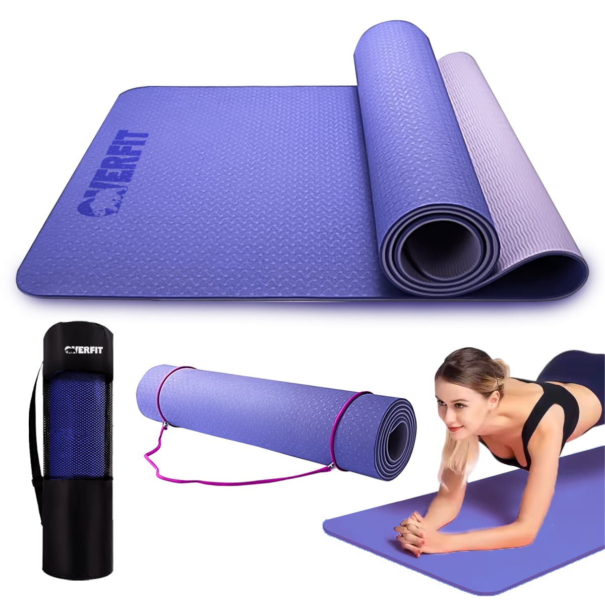 MAT YOGA TPE 6MM OVERFIT ALFOMBRA ALFOMBRA PILATES BICOLOR - 1