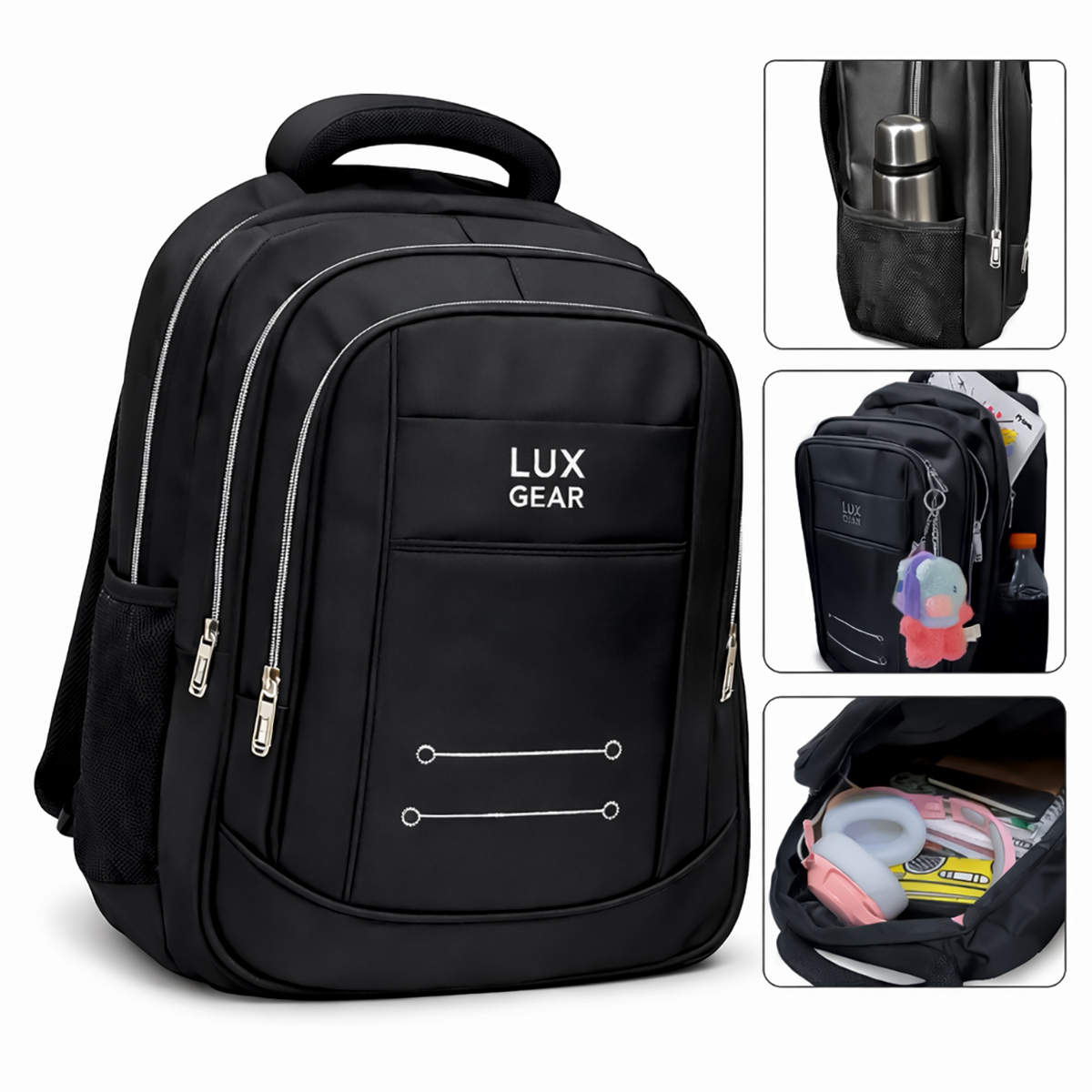 MOCHILA ESCOLAR NOTEBOOK NIÑOS INFANTIL LUXGEAR BOLSO 40L - 1
