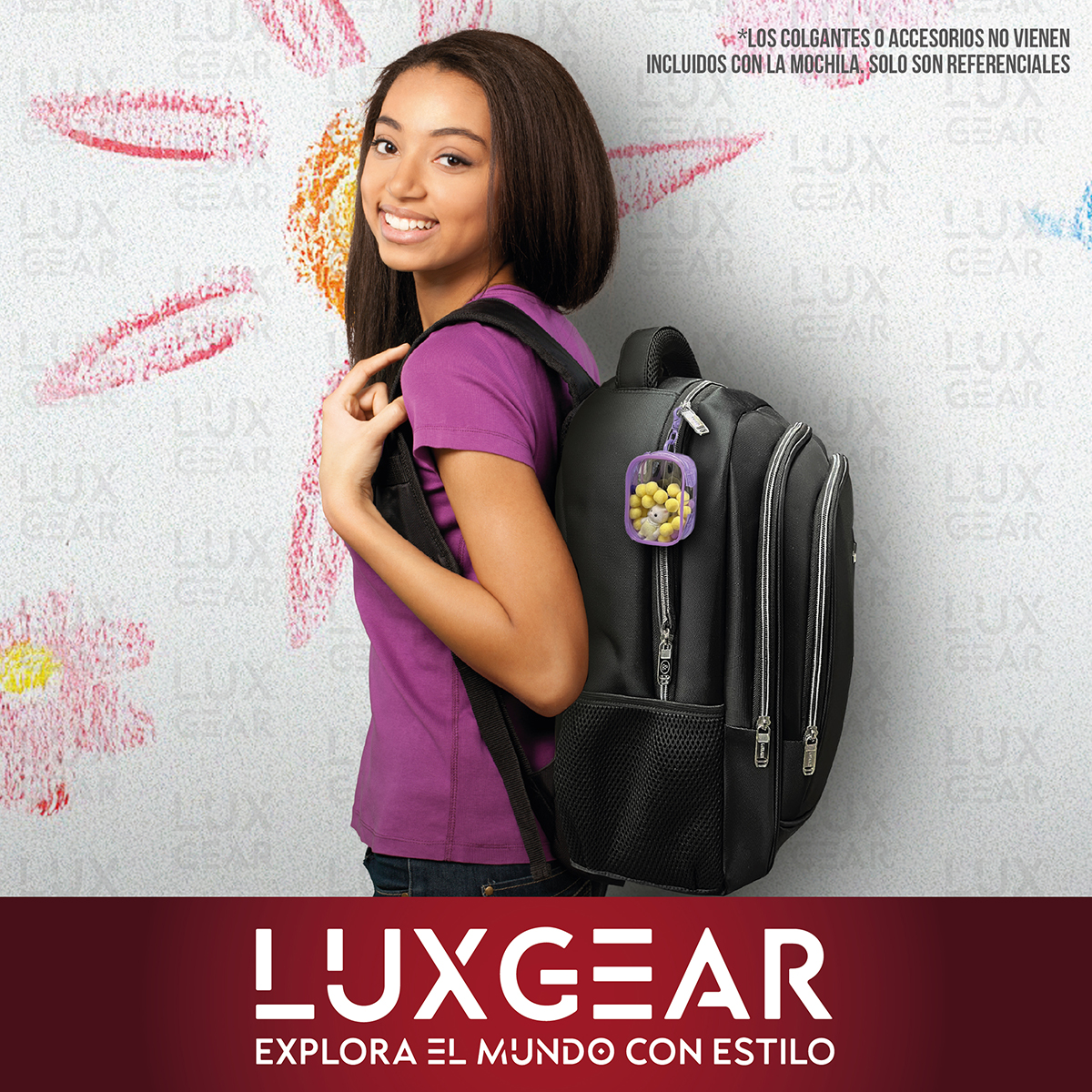 MOCHILA ESCOLAR NOTEBOOK NIÑOS INFANTIL LUXGEAR BOLSO 40L - 7