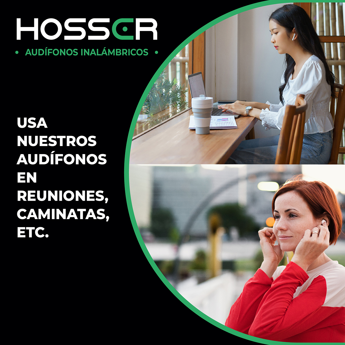 AUDIFONOS BLUETOOTH IN EAR HOSSER 35MAH CANCELACION DE RUIDO - 9