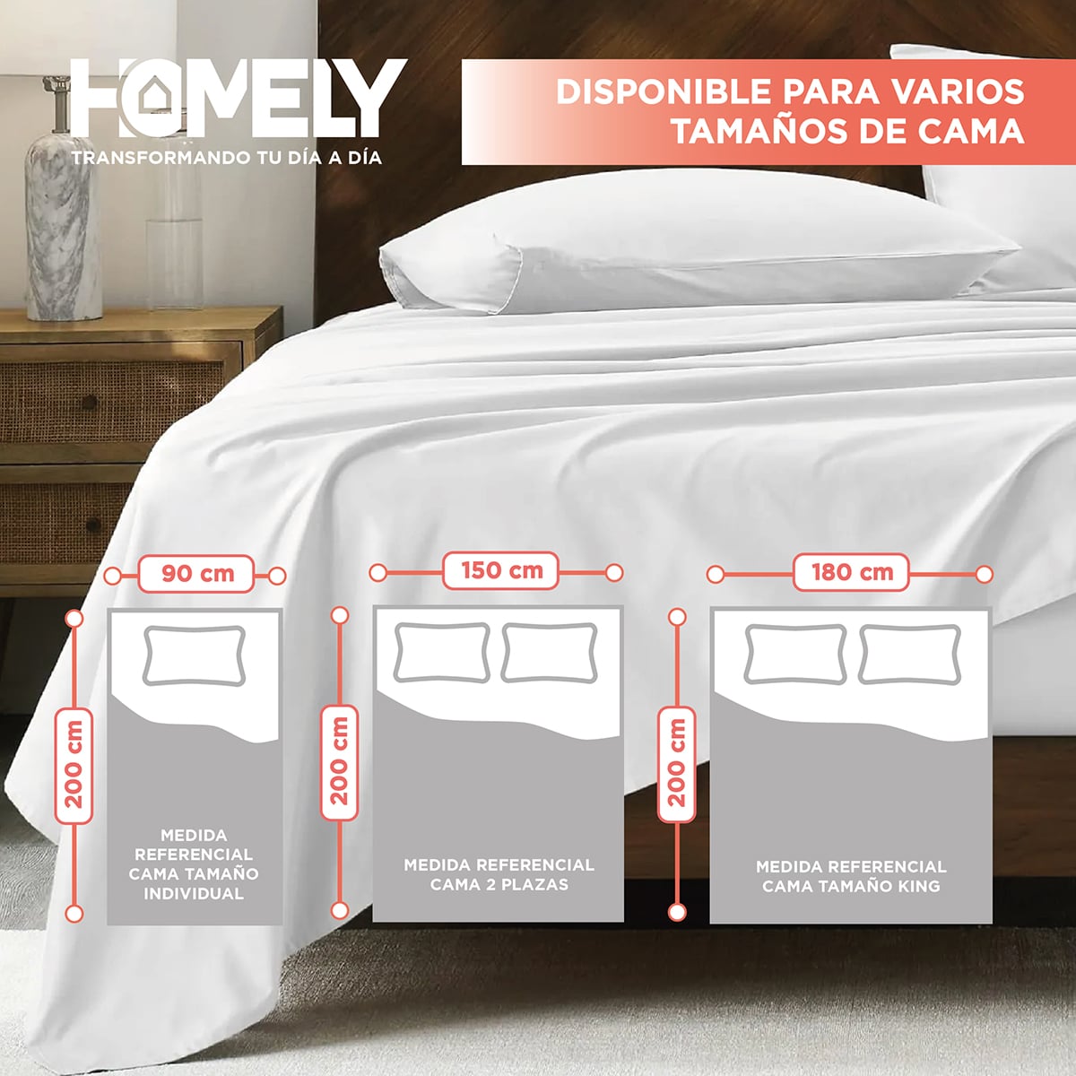 JUEGO DE SABANAS 1 PLAZA HOMELY 100 GSM SUAVE 4 PIEZAS - 4