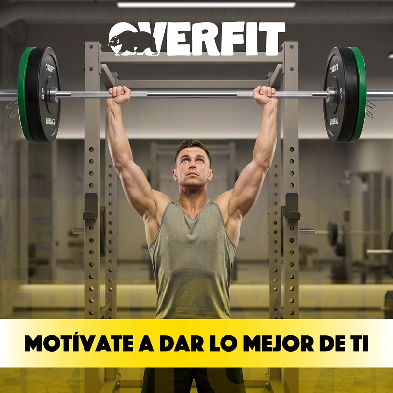 BARRA OLIMPICA RECTA OVERFIT 20KG 220CM CROMADA FITNESS - 10