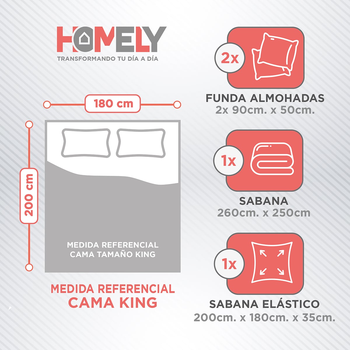 JUEGO DE SABANAS KING HOMELY 100 GSM SUAVE 4 PIEZAS - 3