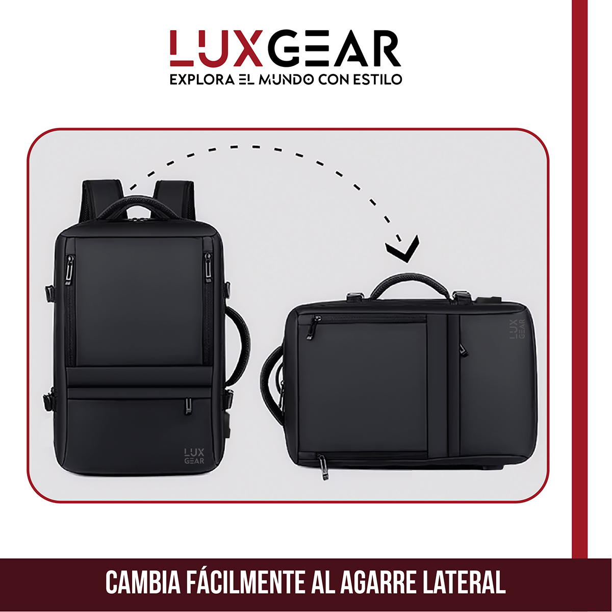 MOCHILA MALETA VIAJE CABINA LUXGEAR NOTEBOOK IMPERMEABLE 48L - 5