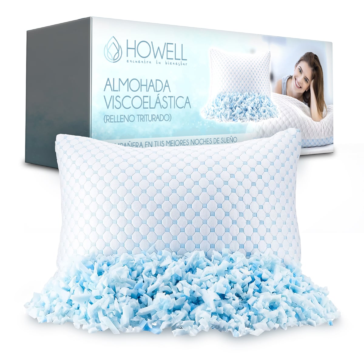 ALMOHADA CERVICAL CLOUDFEEL VISCO HOWELL ORTOPE DICA BAMBU - 1