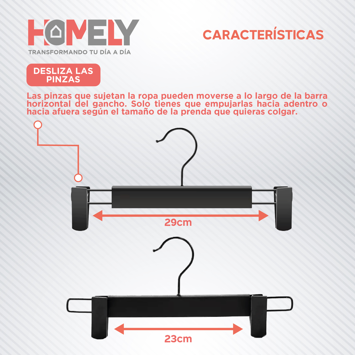 COLGADORES DE PINZA PARA PANTALON HOMELY GANCHOS ROPA 30 U - 4