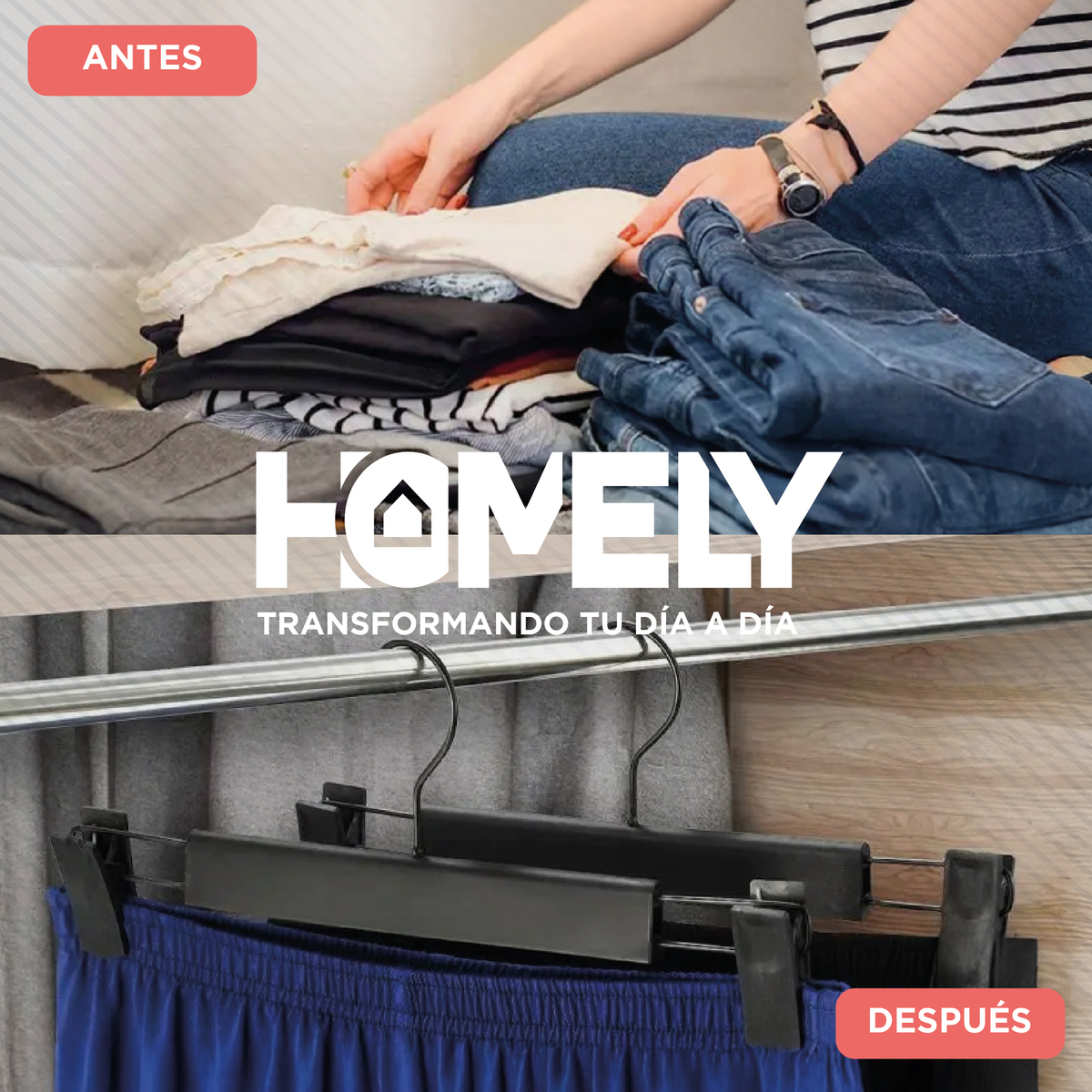COLGADORES DE PINZA PARA PANTALON HOMELY GANCHOS ROPA 30 U - 7