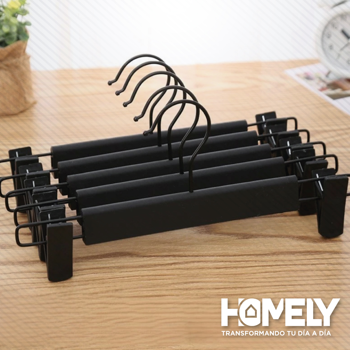 COLGADORES DE PINZA PARA PANTALON HOMELY GANCHOS ROPA 30 U - 8