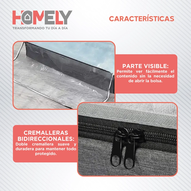 BOLSAS ORGANIZADORAS BAJO CAMA HOMELY CONTENEDOR 90L SET X2 - 5