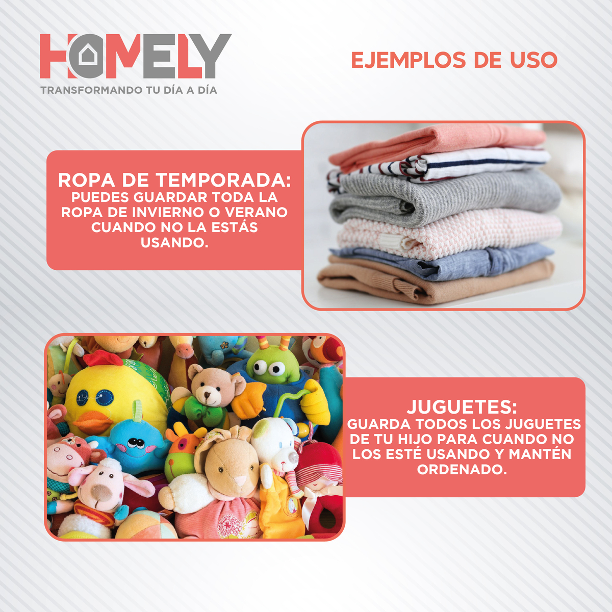 BOLSAS ORGANIZADORAS ALMACENAMIENTO PLASTICAS HOMELY 40L X4 - 5