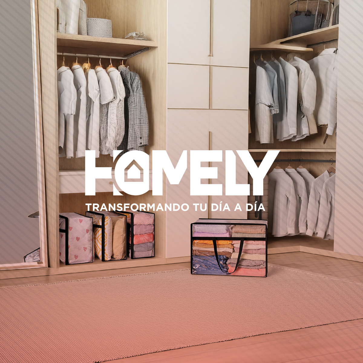 BOLSAS ORGANIZADORAS ALMACENAMIENTO PLASTICAS HOMELY 40L X4 - 7