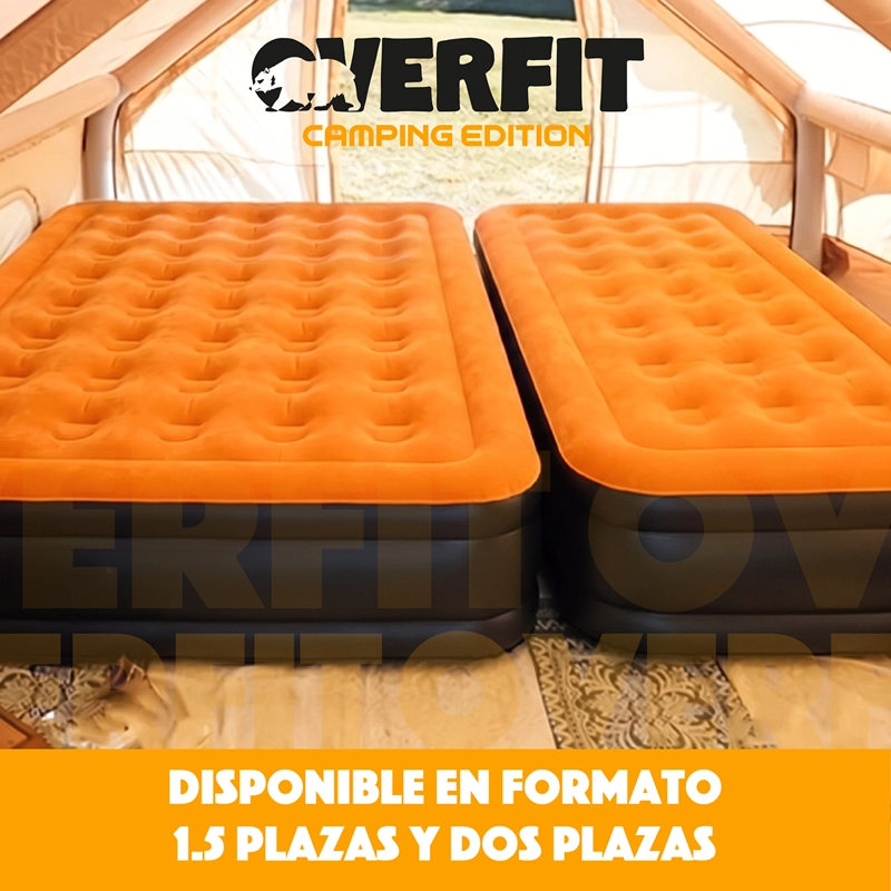 COLCHON INFLABLE ELECTRICO 2 PLAZAS OVERFIT BOMBA PORTATIL - 7