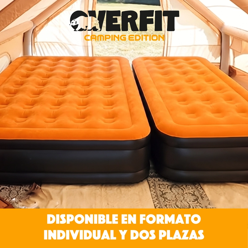 COLCHON INFLABLE ELECTRICO 1.5 PLAZA OVERFIT BOMBA PORTATIL - 7