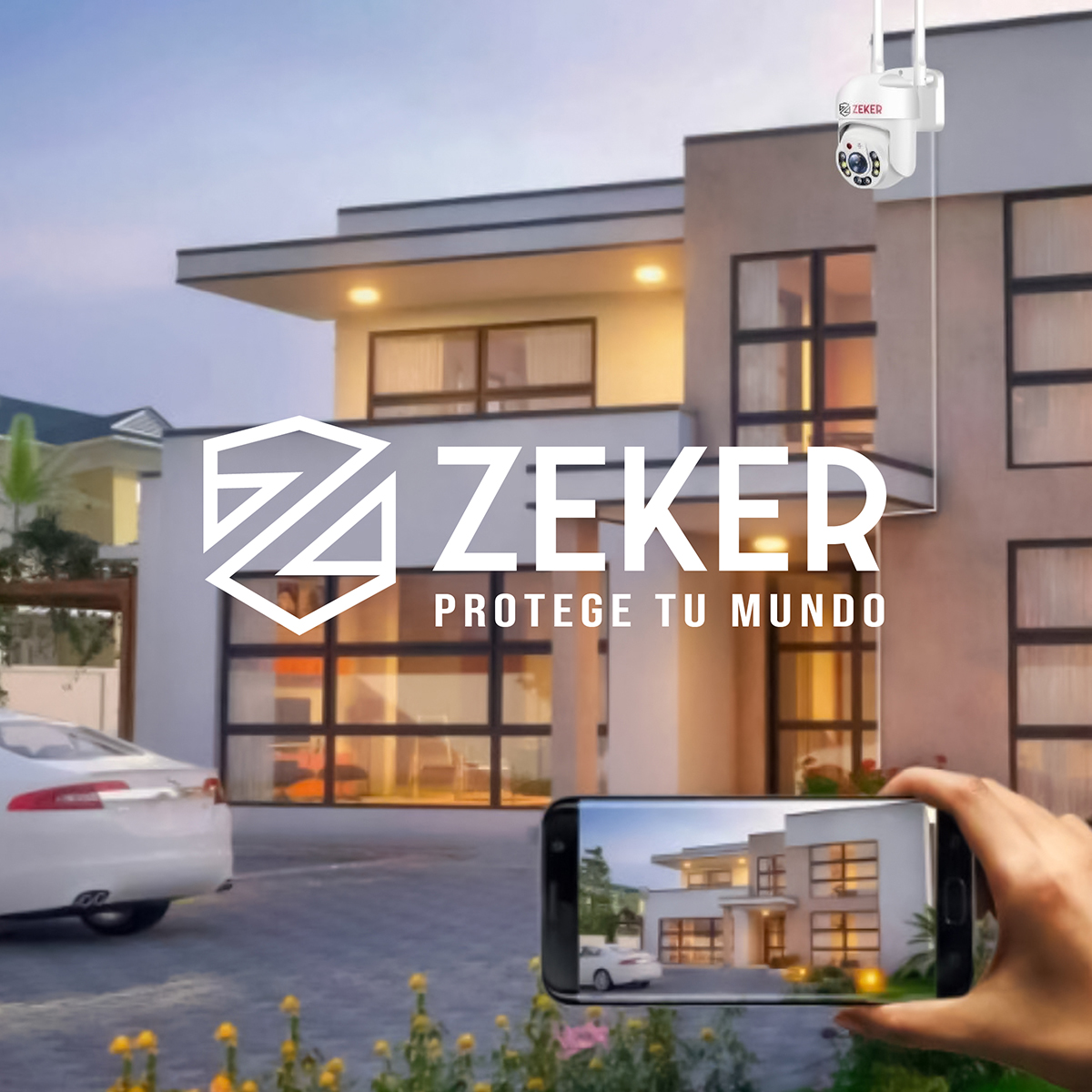 CABLE CAMARA SEGURIDAD ZEKER EXTENSOR UNIVERSAL 20 MTS 12V - 9