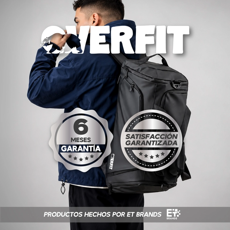 BOLSO DEPORTIVO DUFFEL GYM 3 EN 1 OVERFIT OXFORD IMPERMEABLE - 11