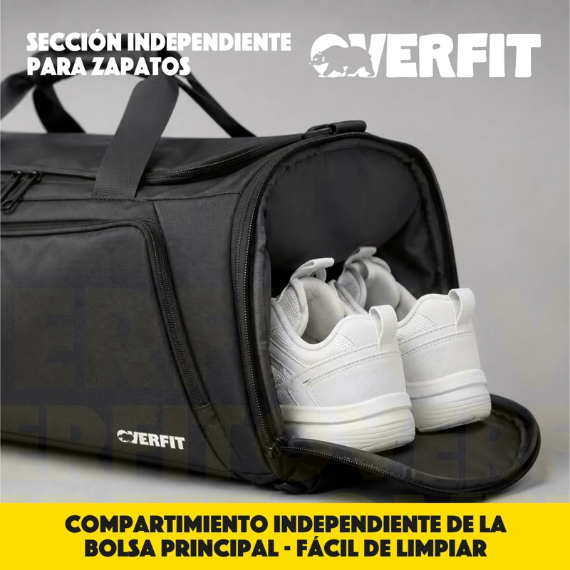 BOLSO DEPORTIVO DUFFEL GYM 3 EN 1 OVERFIT OXFORD IMPERMEABLE - 4