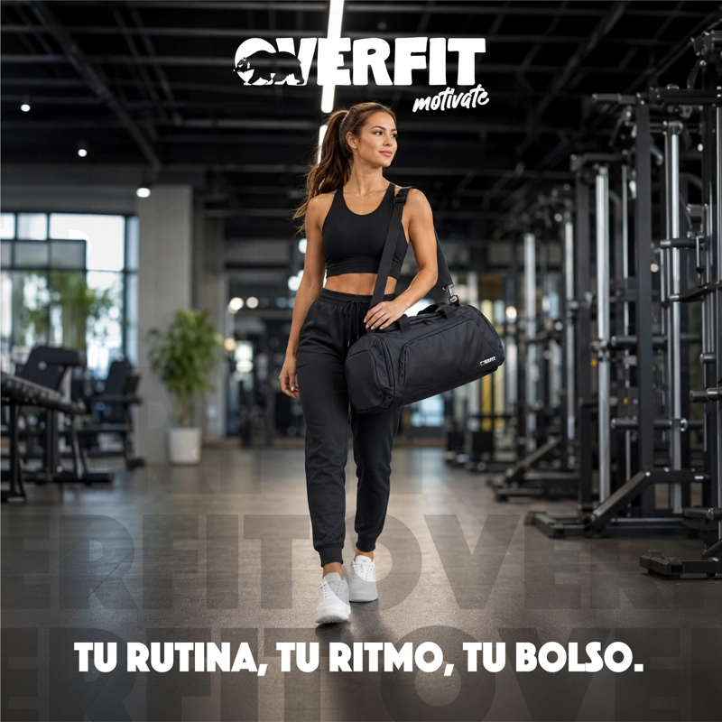 BOLSO DEPORTIVO DUFFEL GYM 3 EN 1 OVERFIT OXFORD IMPERMEABLE - 9