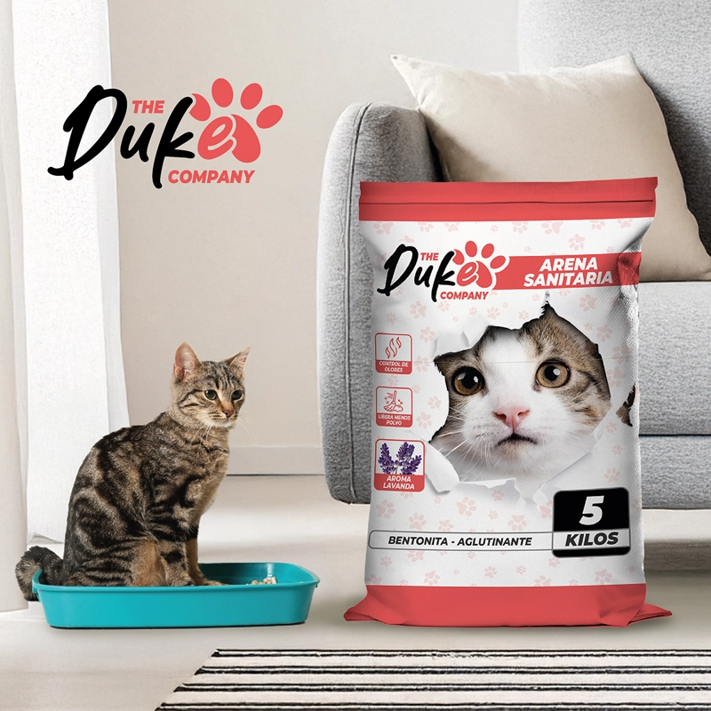 ARENA PARA GATO 5 KILOS DUKE BENTONITA AGLUTINANTE LAVANDA - 7