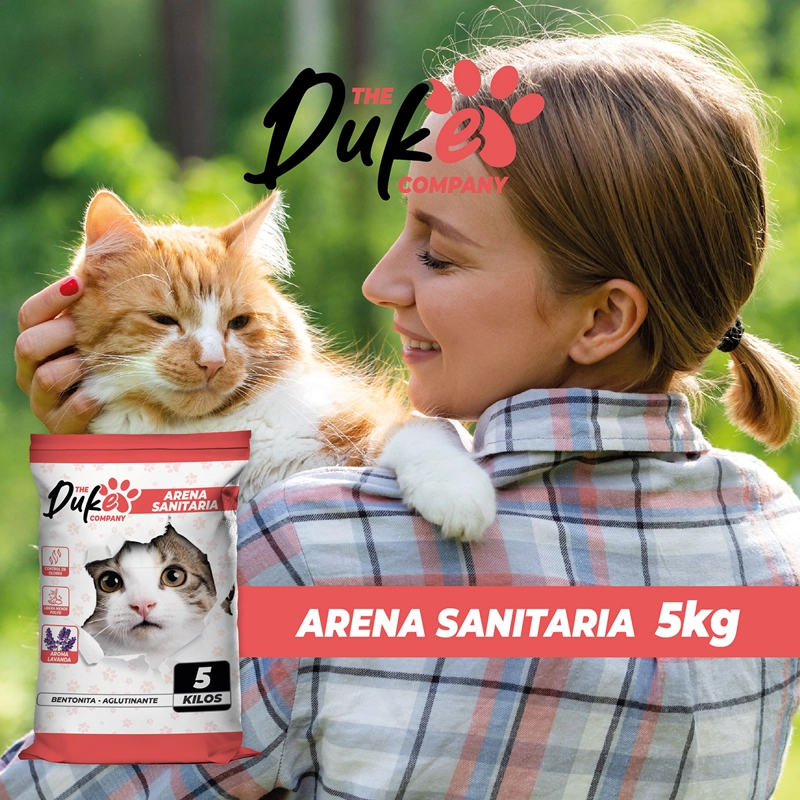 ARENA PARA GATO 5 KILOS DUKE BENTONITA AGLUTINANTE LAVANDA - 9