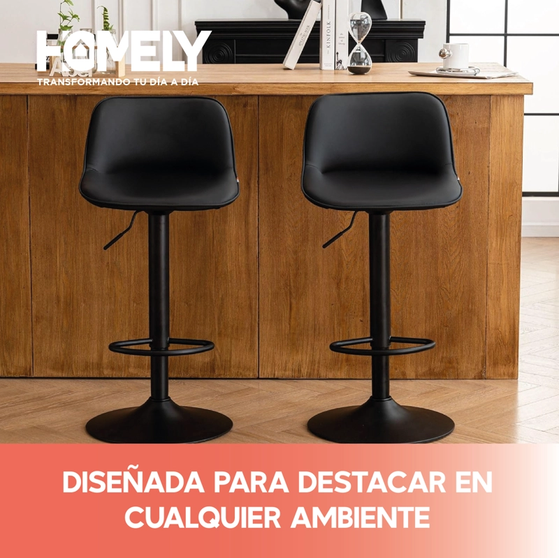 TABURETE SILLA DE BAR HOMELY ALTURA REGULABLE COCINA 80CM - 8